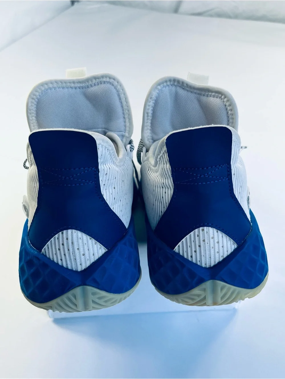 Adidas Boost Light Strike Athletic Shoes #FE9505 White Blue Men’s :10 Sneakers